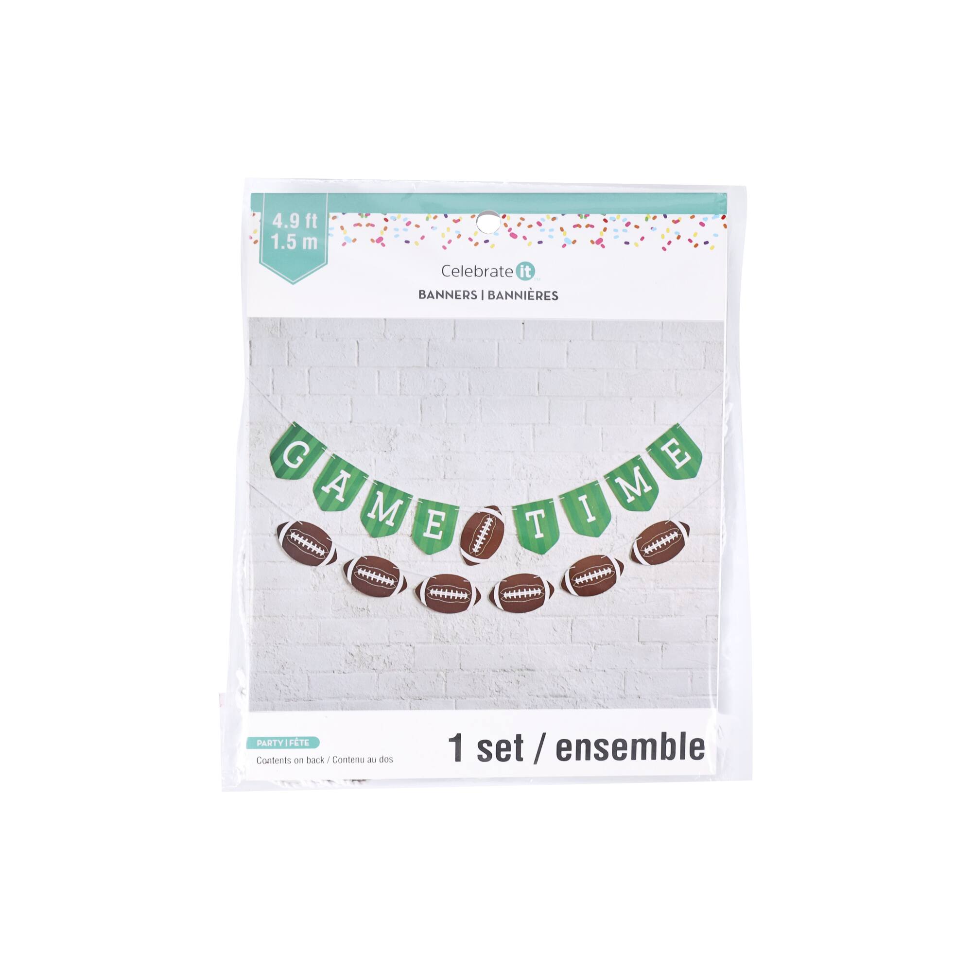 5ft. Game Time Football Banner Set by Celebrate It™